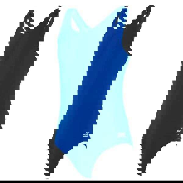 Royal blue Zoggs girls Cottesloe Sportsback swimsuit with crisscross back