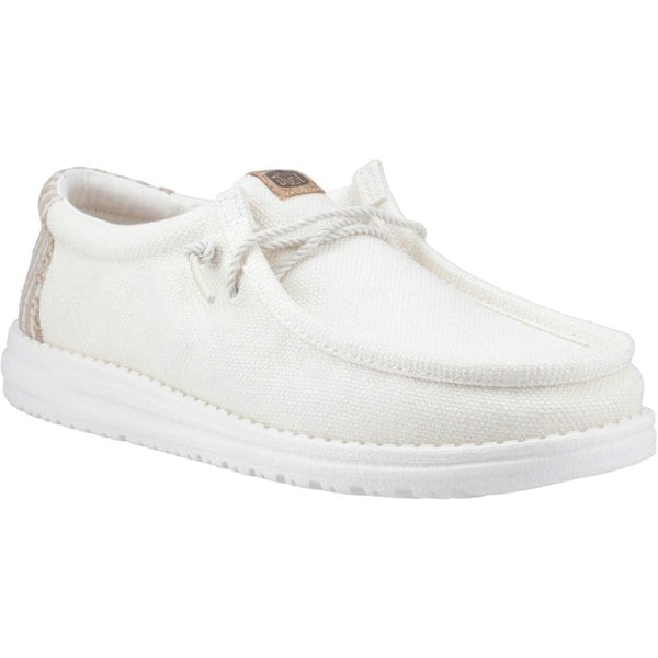 HEYDUDE Wally Resort Polyester Blend Men's White/Multi Moccasins Shoes
