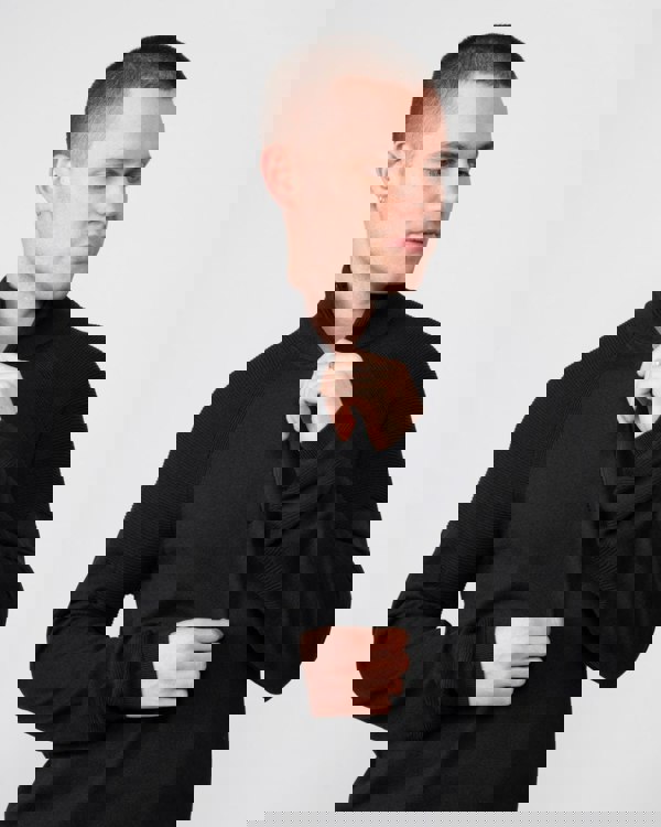 BOSS Green Perform-X Quarter Zip Mens Jumper - Black 001