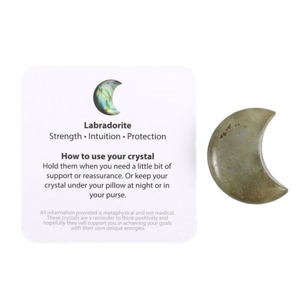 Serano Love You to the Moon Labradorite Crystal Moon in a Bag