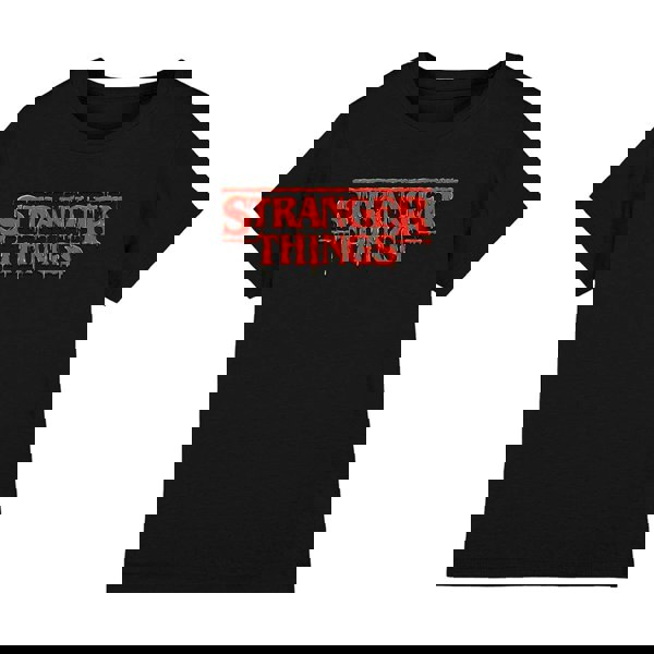Stranger Things Kids Drip Logo T-Shirt - Black
