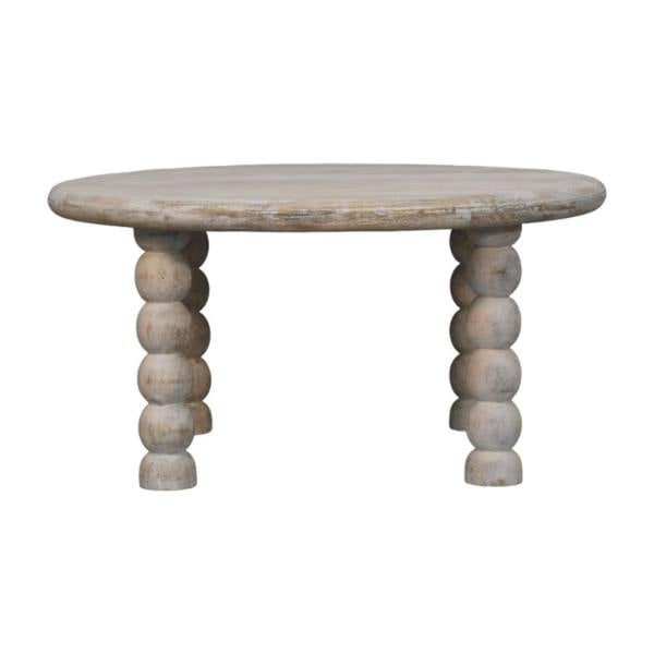 Artisan Furniture Solid Mango Wood Spindle Salted Oak Coffee Table