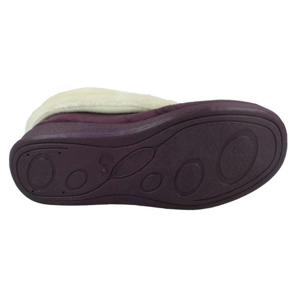 Rose Bank Ladies Rose Bank Memory Foam Velour Bootee Slippers Sharon