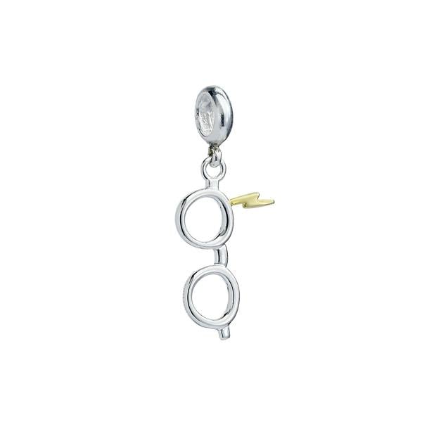 Harry Potter sterling silver Lightning bolt and Glasses slider charm