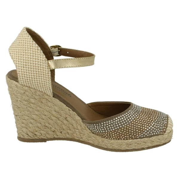Savannah Ladies Savannah Bead Detail Wedge Sandals