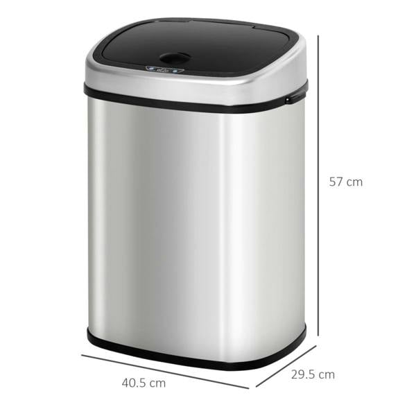 Dyzi 48L Automatic Sensor Dustbin Touchless Stainless Steel Kitchen Bin