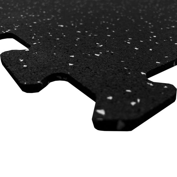 Nicoman Interlocking 100% Rubber Gym Flooring Mat 50cm x 50cm - 6mm Thick