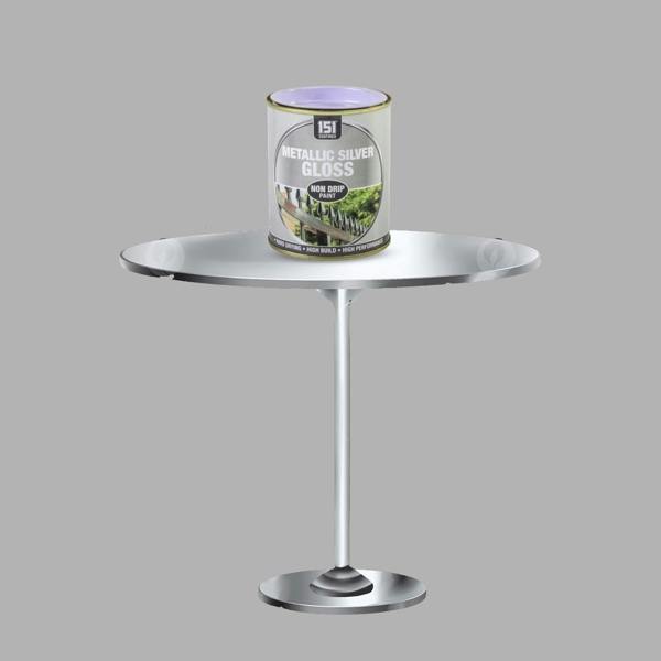 151 6X Metallic Silver Gloss Non-Drip Paint 300ml