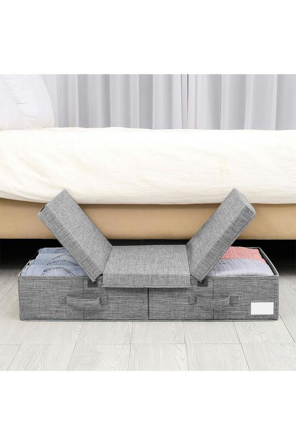 Under Bed Fabric Clothes Organizer with Lid