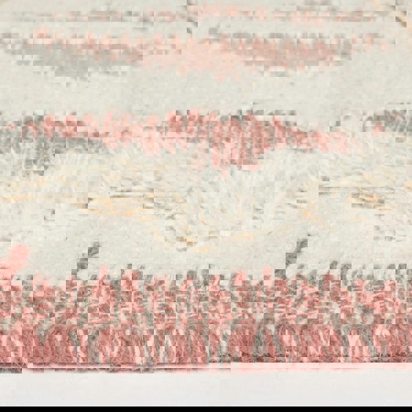 HOMESCAPES Satara Pink Kilim Wool Rug