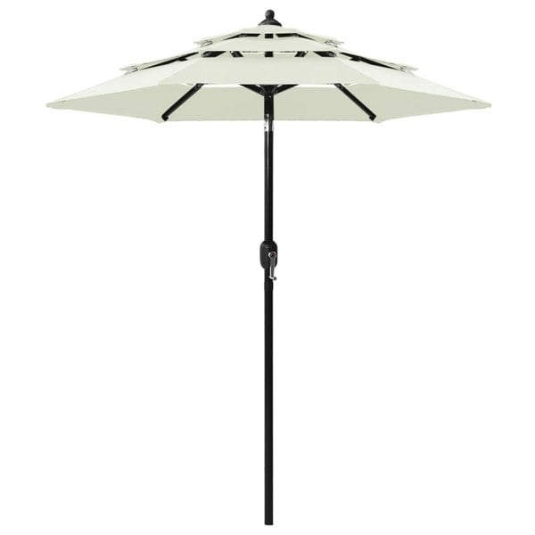 Berkfield 3-Tier Parasol with Aluminium Pole Sand 2 m