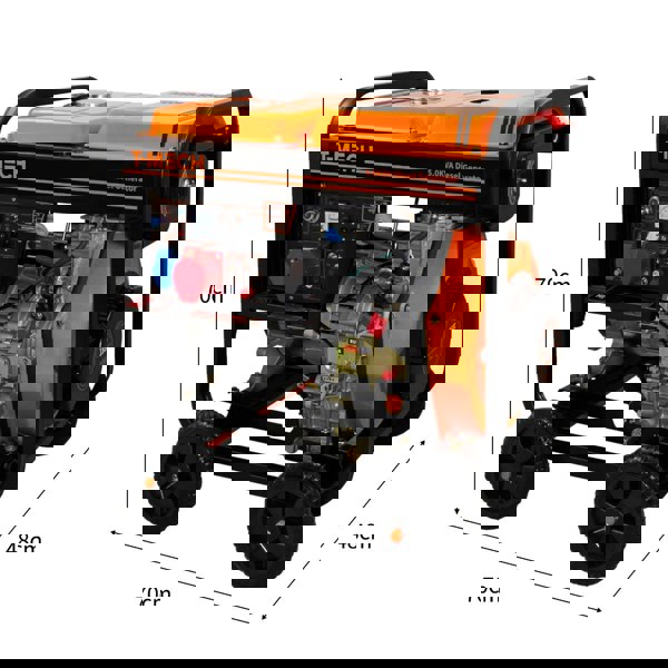 T-Mech 5kVA Portable Diesel Generator Open Frame