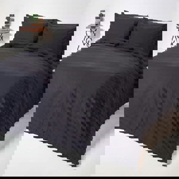 HOMESCAPES Crisp & Cool 200 TC Egyptian Cotton Percale Flat Sheet