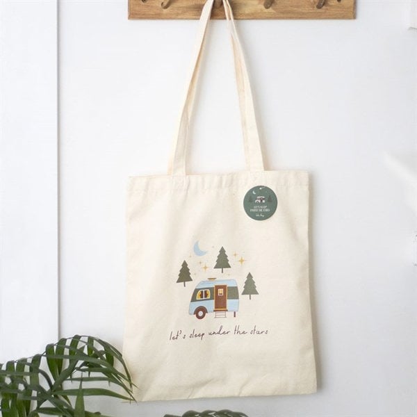 Serano Let's Sleep Under the Stars Caravan Polycotton Tote Bag