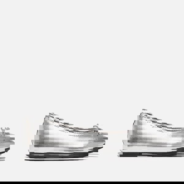 FitFlop Delicato Metallic Leather Women's Silver Ballet Flats