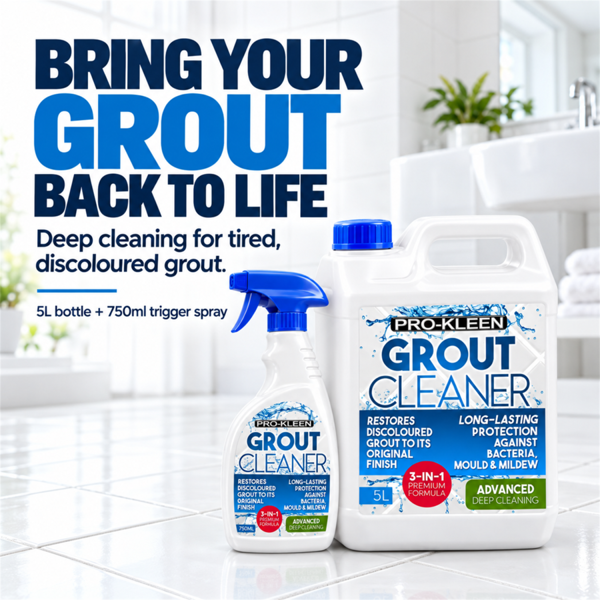 ProKleen 15L + 750ml Pro-Kleen Tile Grout Cleaner Restorer Reviver for Kitchen and Bathroom