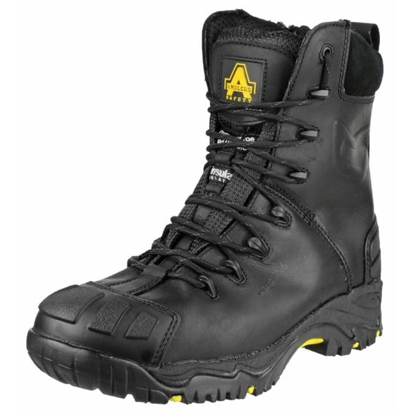Amblers Safety FS999 Hi Leg Composite Safety Boot With Side Zip Unisex in Black