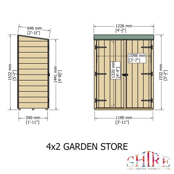 Shire Garden Store Shiplap 4x2 - Best Shed