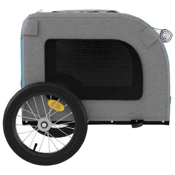 Berkfield Dog Bike Trailer Blue and Grey Oxford Fabric and Iron