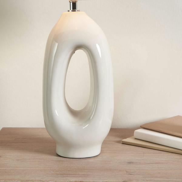 Pagazzi Lighting Aoife Cream Ceramic Table Lamp