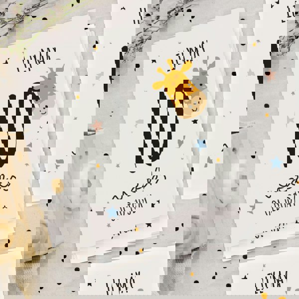 Personalised Memento Company Personalised Animals Baby Milestone Cards