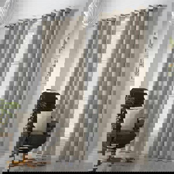 Luxury Living Velvet Chenille Ring Top Curtains