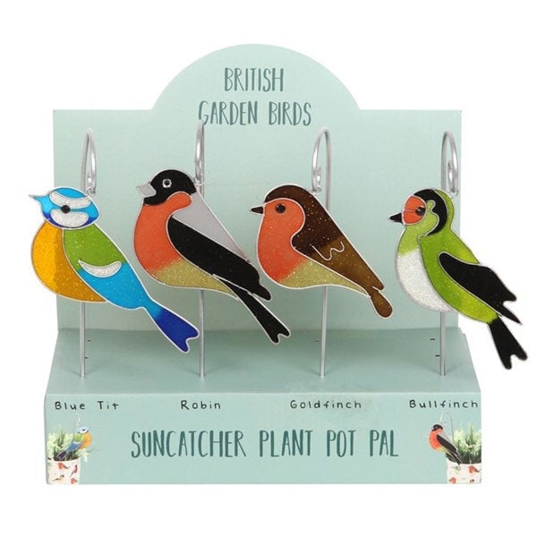 Serano Set of 12 British Garden Birds Suncatcher Stakes