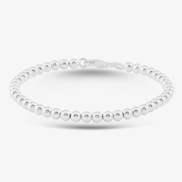 T. H. Baker Sterling Silver 19cm Bead Bracelet 8.27.2062