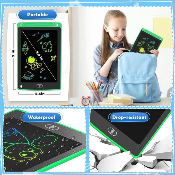 Dyzi LCD Drawing Board Colourful Writing Tablet Easy-Erase Doodle Pad