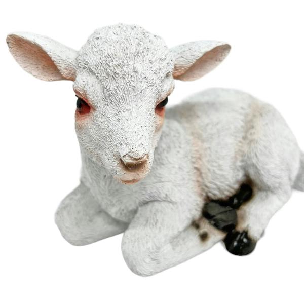 Farmwood Laying Lamb Garden Animal Ornament