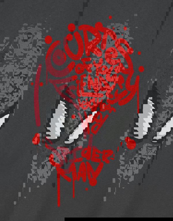 Marvel Mens Grey Friendly Neighbourhood Spiderman Short Sleeved T-Shirt