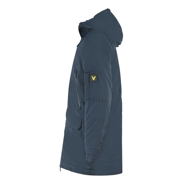 Lyle & Scott Zip Detail Parka Jacket - Navy Blue