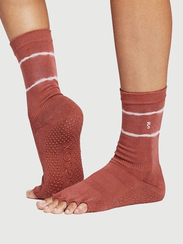 ToeSox Crew Half Toe Women's Yoga Grip Socks