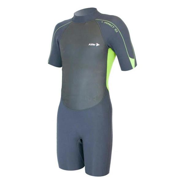 Alder Impact Junior 3/2 Shorty Kids Wetsuit - Green