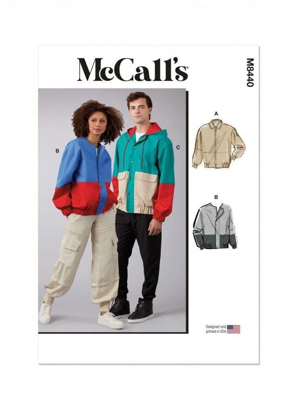 McCalls 8440 Paper Sewing Pattern – Men's & Women's Jacket & Coat, Size XS-XXL, Intermediate