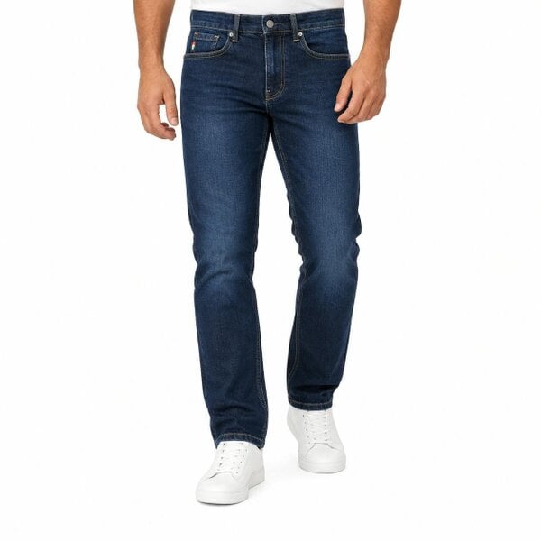Sergio Tacchini Forza Straight Fit Jeans Indigo Wash