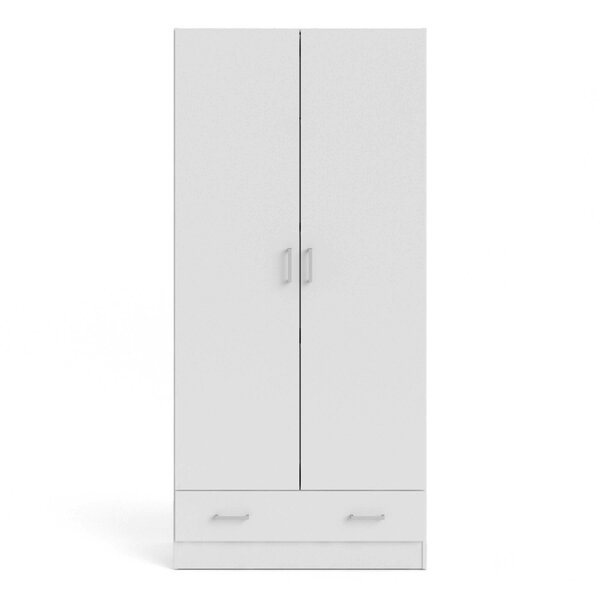 Wyld Haus Berlin White Slim 2 Door Bedroom Wardrobe 1 Drawer