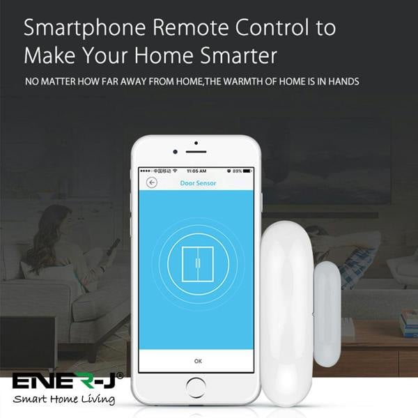 ENER-J door sensor smartphone remote control smart home automation