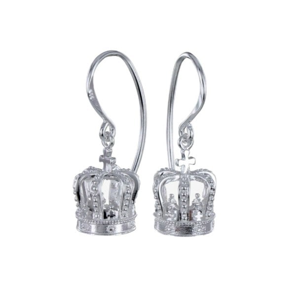 Regal Crown Drop Earrings - Reeves & Reeves