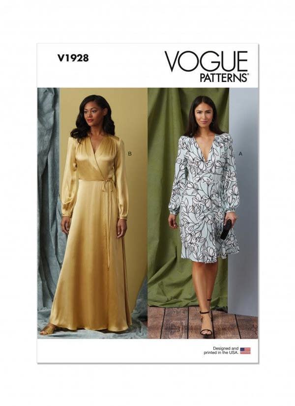 Vogue Sewing Pattern 1928, Dresses for Women, A5 (6-8-10-12-14) - Intermediate