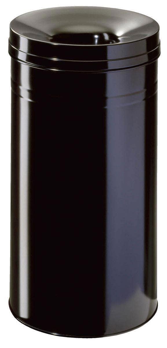 Durable Fire Extinguishing Metal Waste Bin SAFE+ | TUV Certified | 30L | Black
