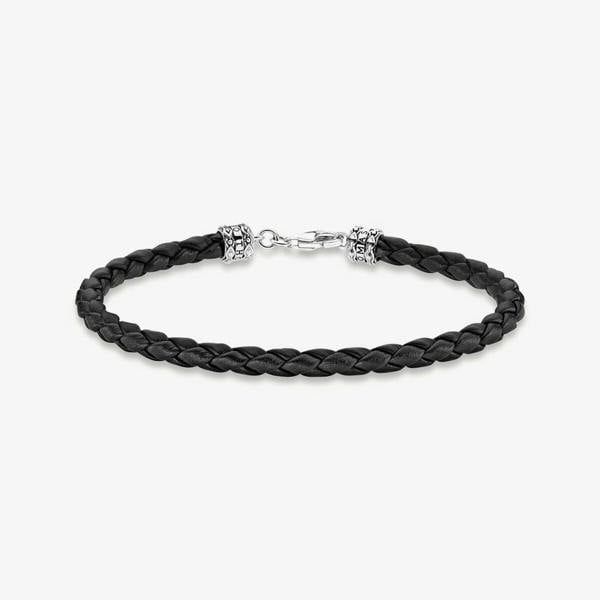 THOMAS SABO Black Leather Braided Bracelet A2011-682-11