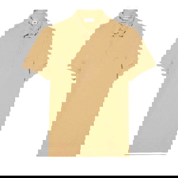 Lacoste Mens Paris Piqué Stretch Regular Polo Shirt - Beige