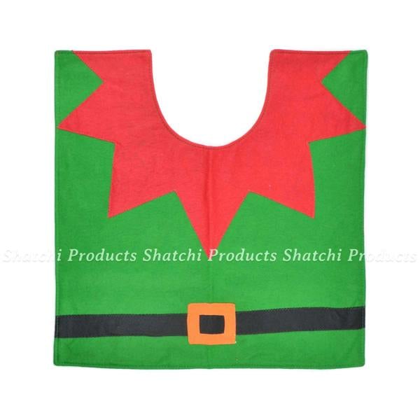 41cm Christmas Toilet Seat Cover and Bathroom Mat Set, 3 Piece Seasonal Home Decor in Soft Polyester image 6