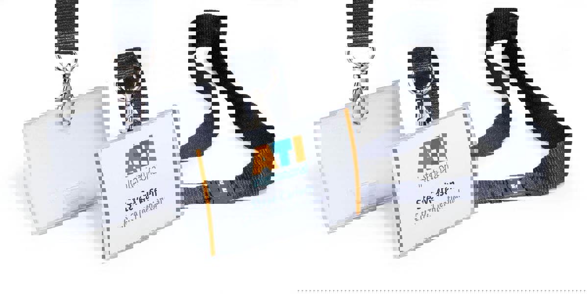 Durable CLICK FOLD Safety-Clip Lanyard Name Badge ID Holders | 10 Pack | 54x90mm