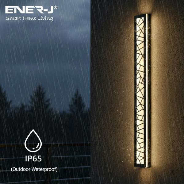 Ener-J 100cm Geometric Outdoor LED Wall Light – 48W CCT Tunable & Dimmable – IP65