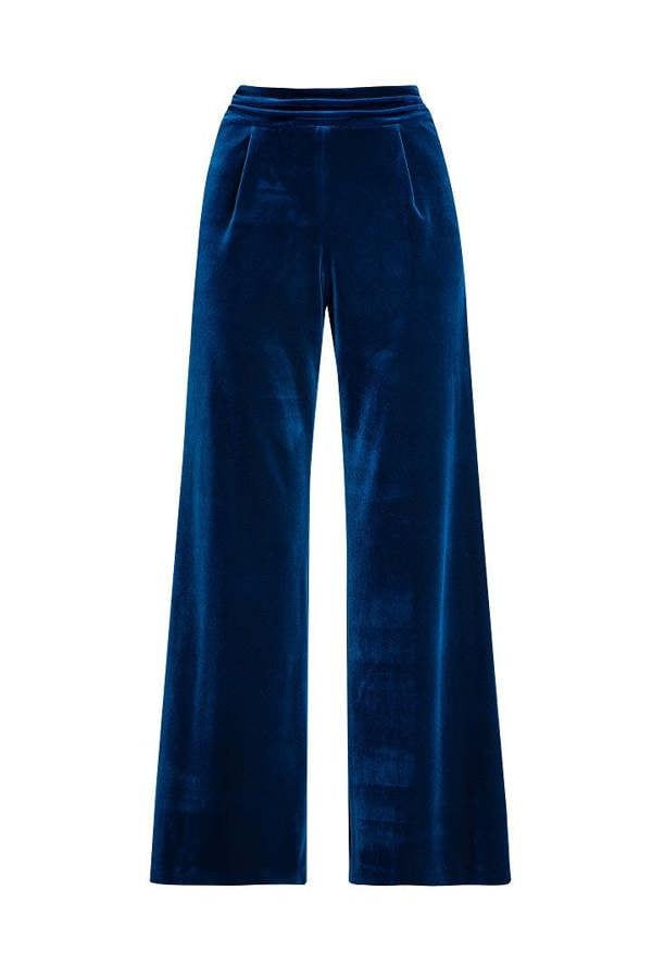 Rumour London Avery velvet wide-leg trousers in royal blue