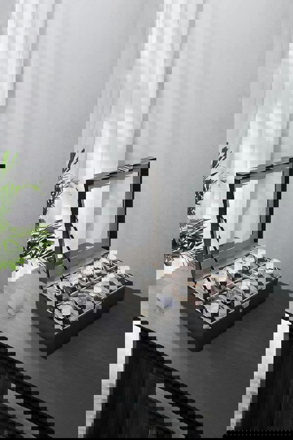 Living and Home High Quality Faux Leather Watch Storage Box  with 10 Slots