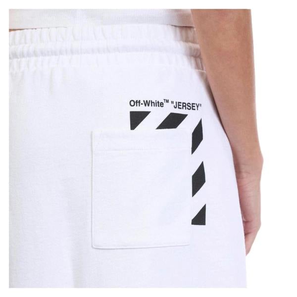 Off White Womens/Ladies Cotton Maxi Skirt - Off White/Black - 