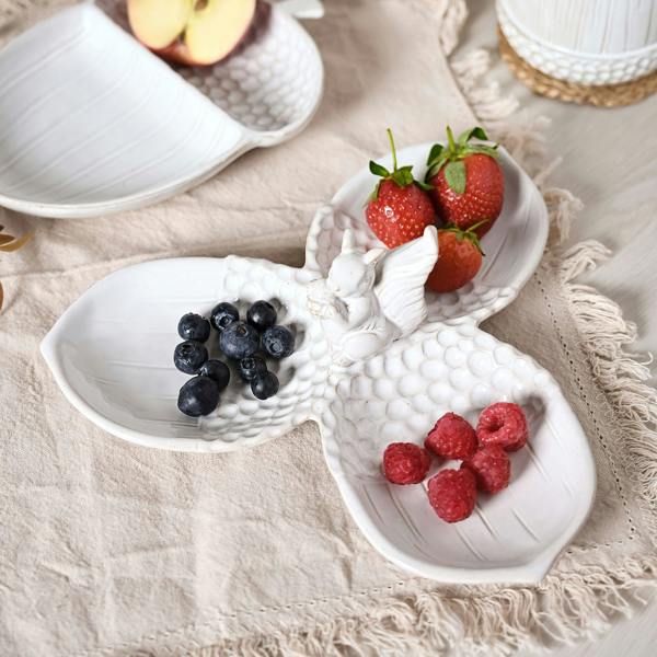 Country Living Squirrel & Acorn 3 Tray Serving Plate
